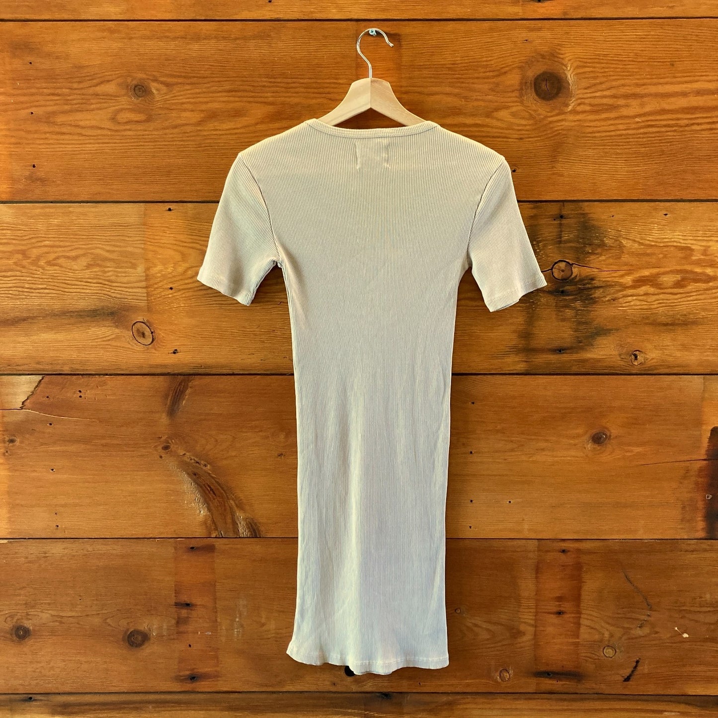 Rudy Jude Tan Ribbed Short Sleeve OG Cotton Backyard Dress - Size S - 0502NR