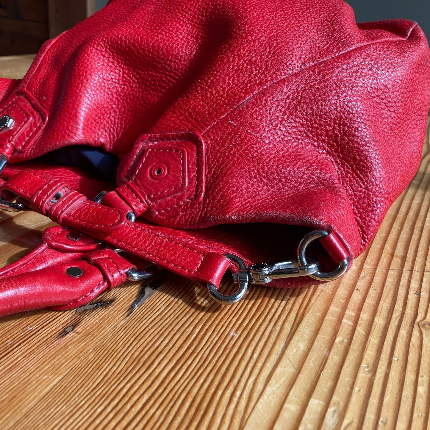 Marc by Marc Jacobs Red Classic Q Francesca Double Handle Shoulder Bag 0420PH