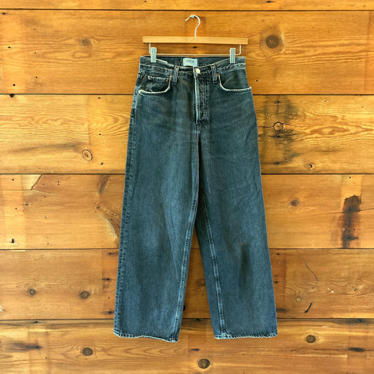 AGoldE Black Wash Low Slung Baggy Jeans - Size 24 - 0901SC