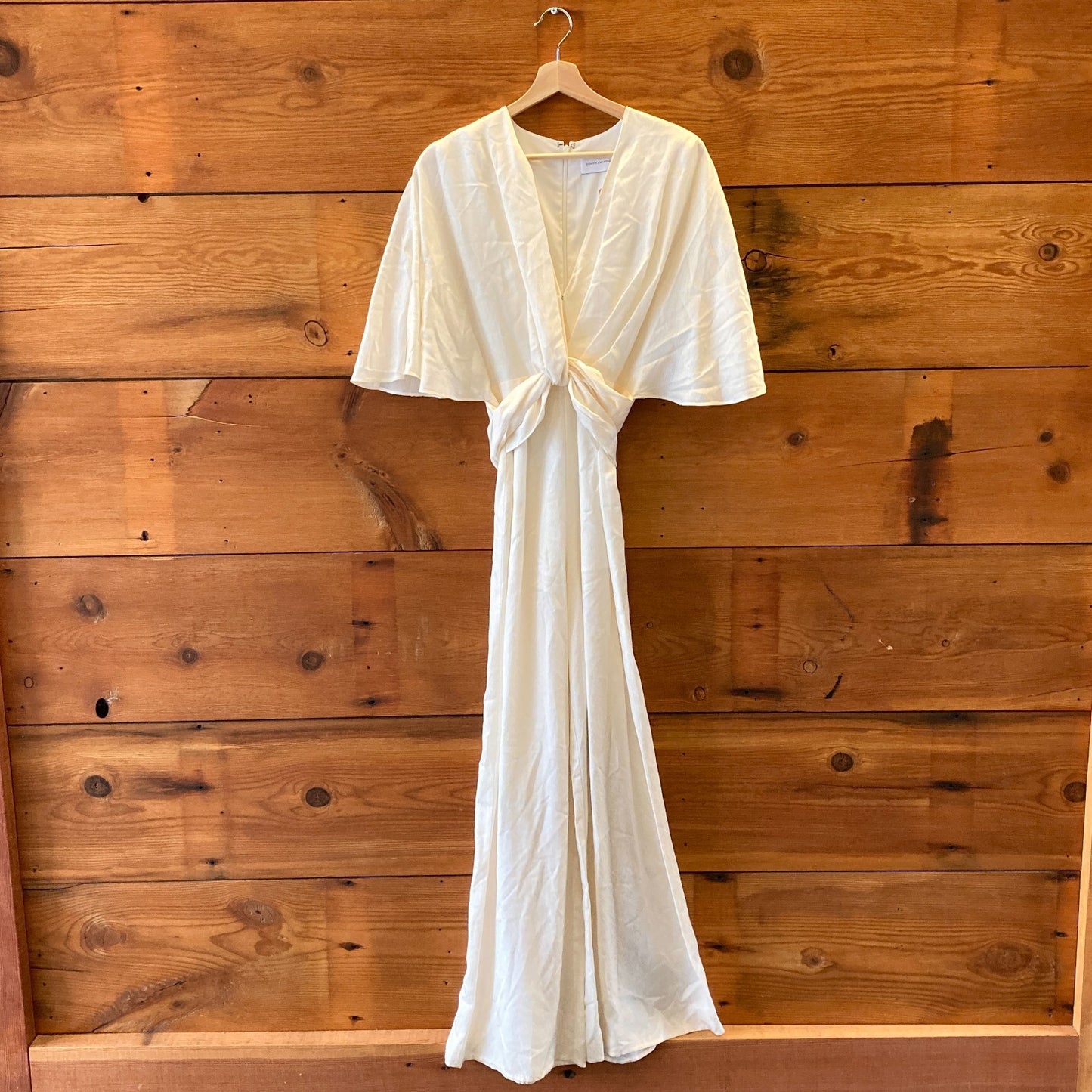 4 - Significant Other Anthropologie Ivory Sheen Twist Front Jumpsuit 1129CG