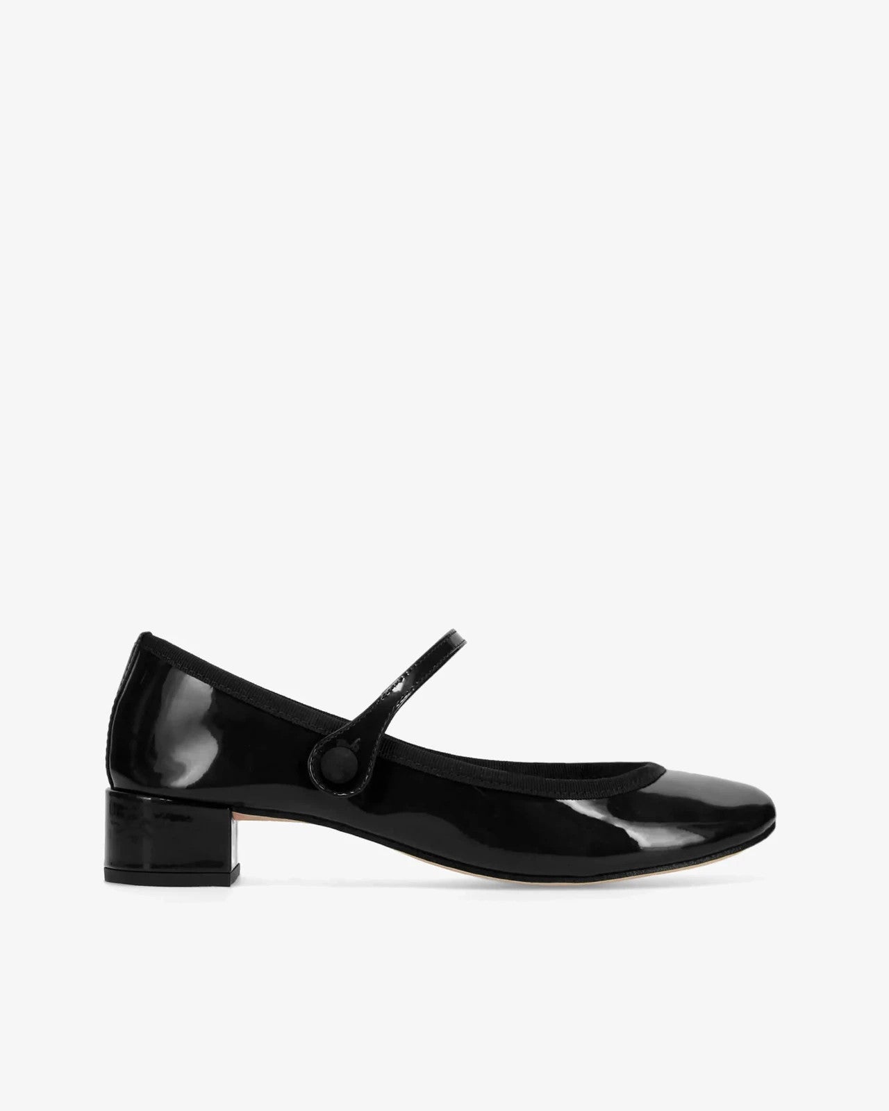 39.5 / 9 - Repetto Black Glossy Ballerina Mary-Jane Shoes w/ Box 0416JW