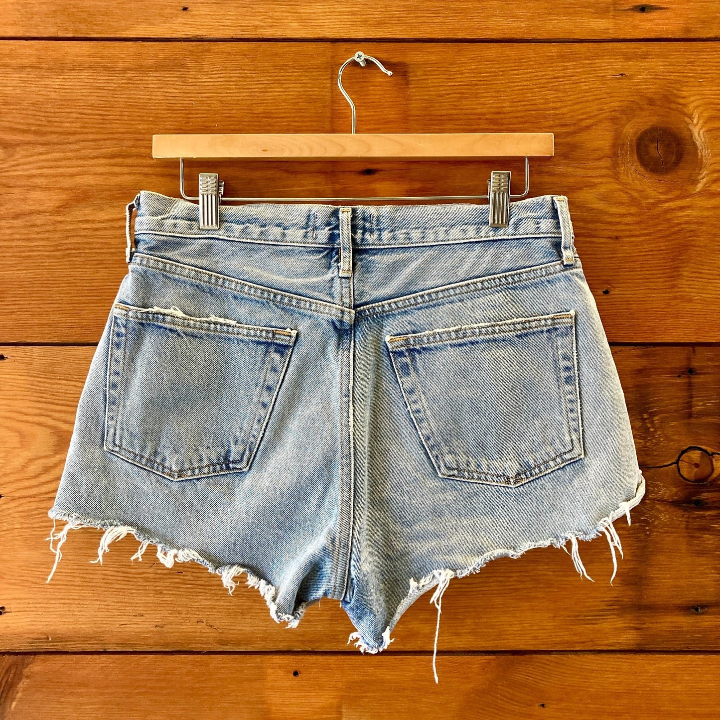 AGoldE Parker Cut Off Denim Frayed Hem Button Fly Jean Shorts - Size 27 - 0706ED