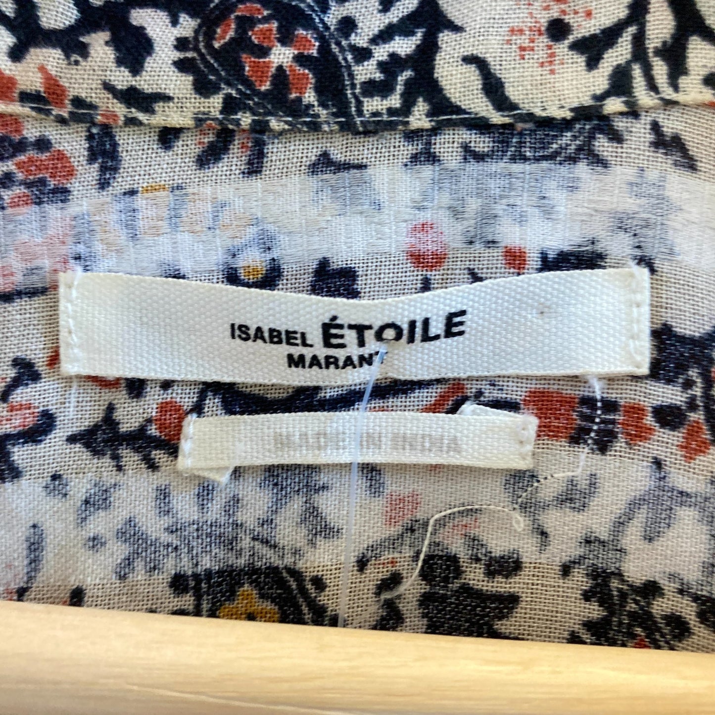 Etoile Isabel Marant Paisley Puff Sleeve Button Up Top - Size 42 / L - 0914SM