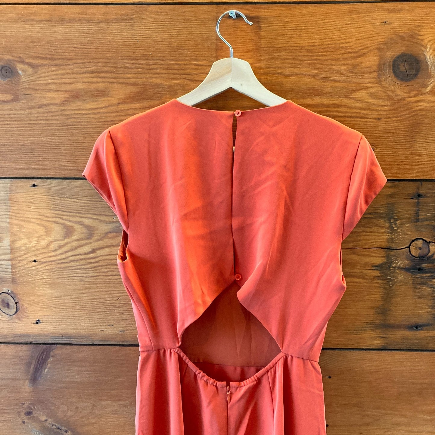 Babaton Aritzia Orange Hamptons NEW $128 Open Back Dress - Size 4 - 0317JW