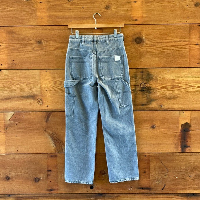 Loeffler Randall Gray Wash Straight Leg Utility Jeans - Size 00 / XS - 0312IG