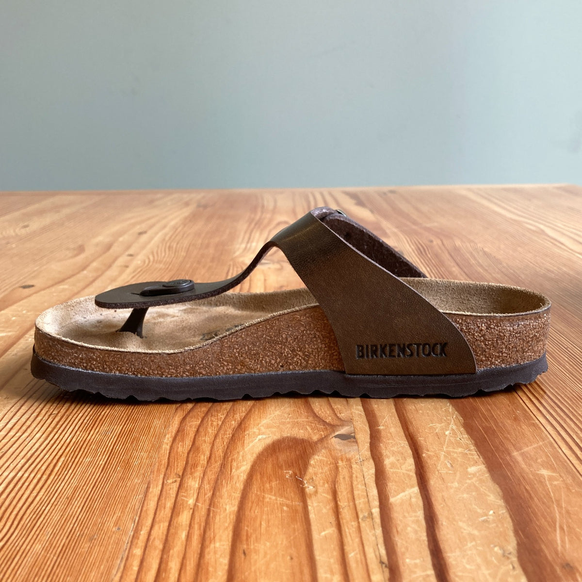 Birkenstock Brown Leather Gizeh Slip On Sandal Shoes - Sz 36 / 6 -w/box - 0121PK
