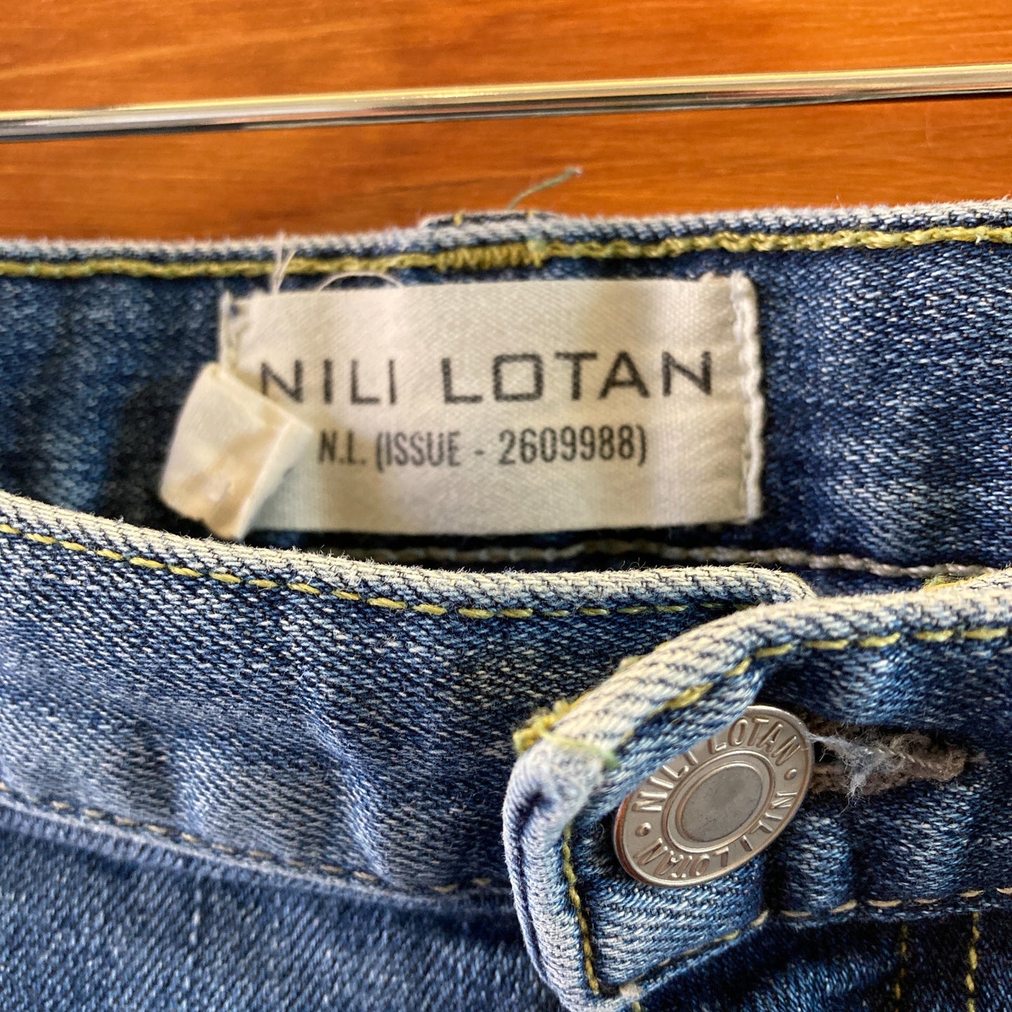 Nili Lotan Medium Wash Carpenter Barrel Leg Utility Jeans - Size 30 - 1217RM