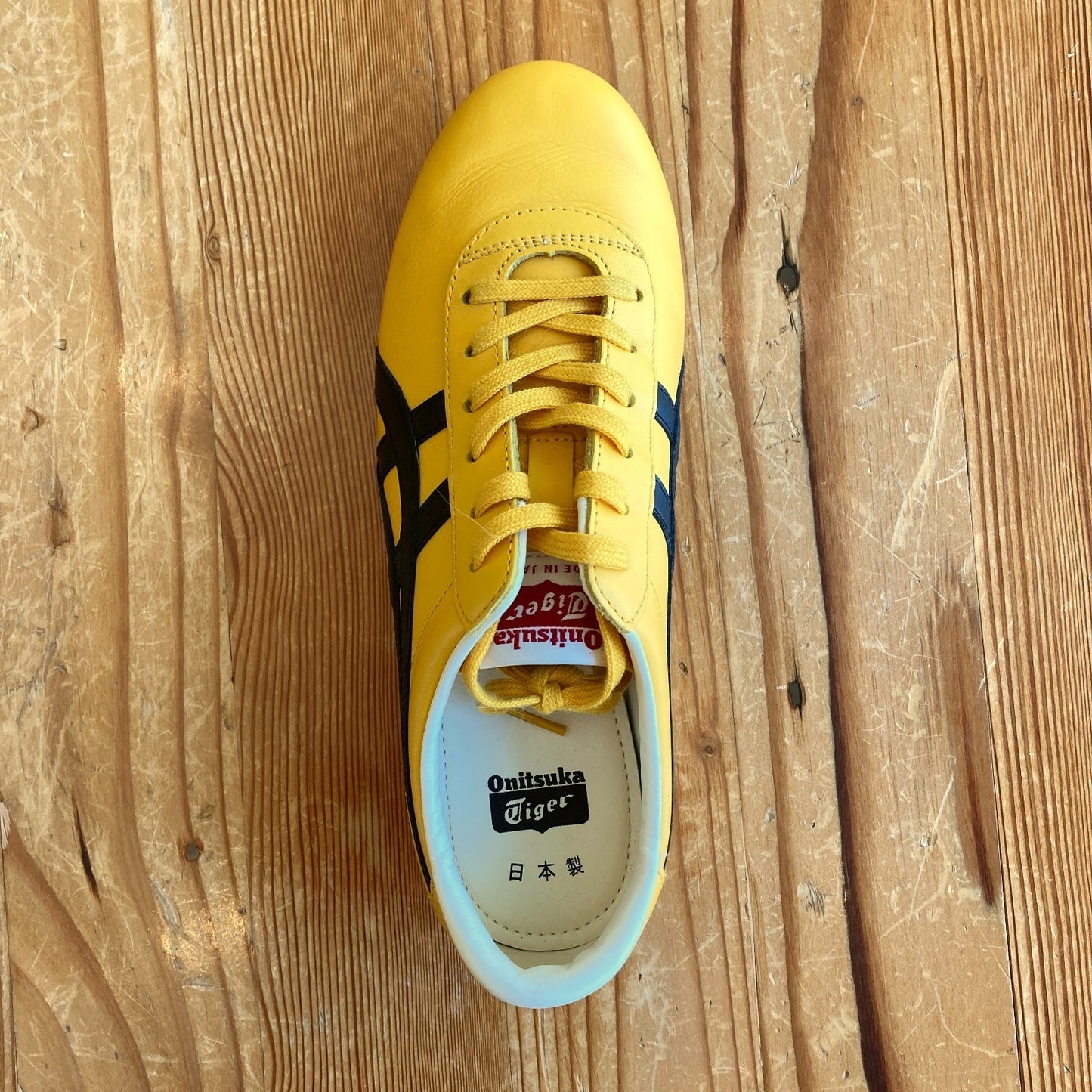 Tiger Onitsuka Yellow Black Mexico 66 Sneakers NEW Shoes - Size 5.5 - 0105MR