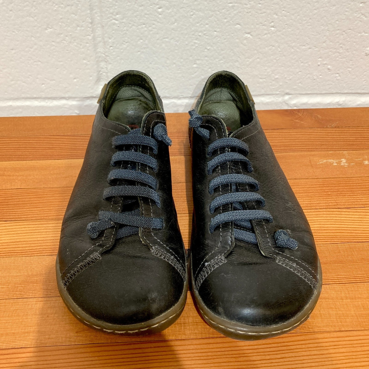 Camper Black Leather PEU Cami Lace Up Sneakers Shoes - Size 38 / 7.5 - 0818SL