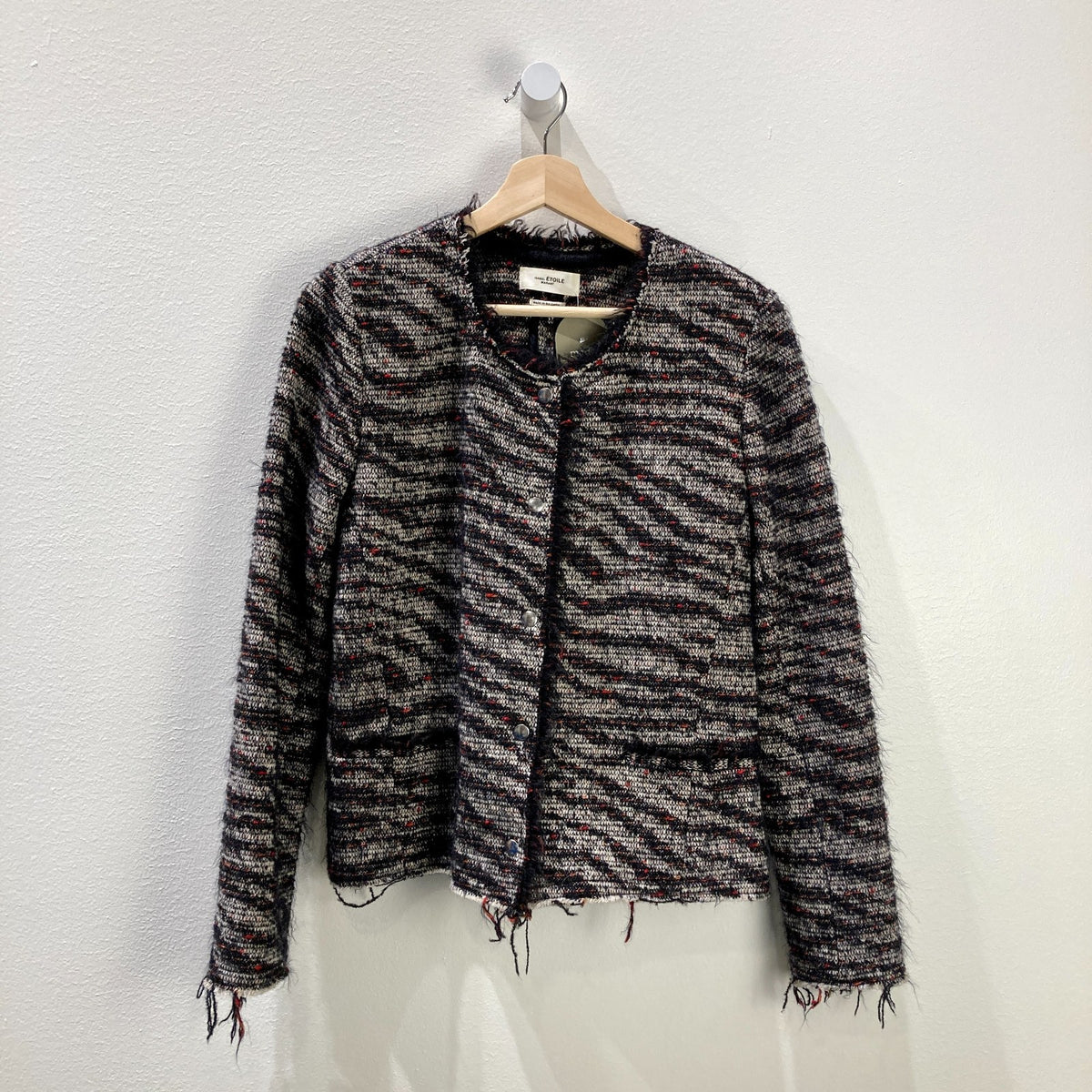 Isabel Marant Etoile Black Boucle Tweed Momo Jacket - Size 38 / M - 0816MS