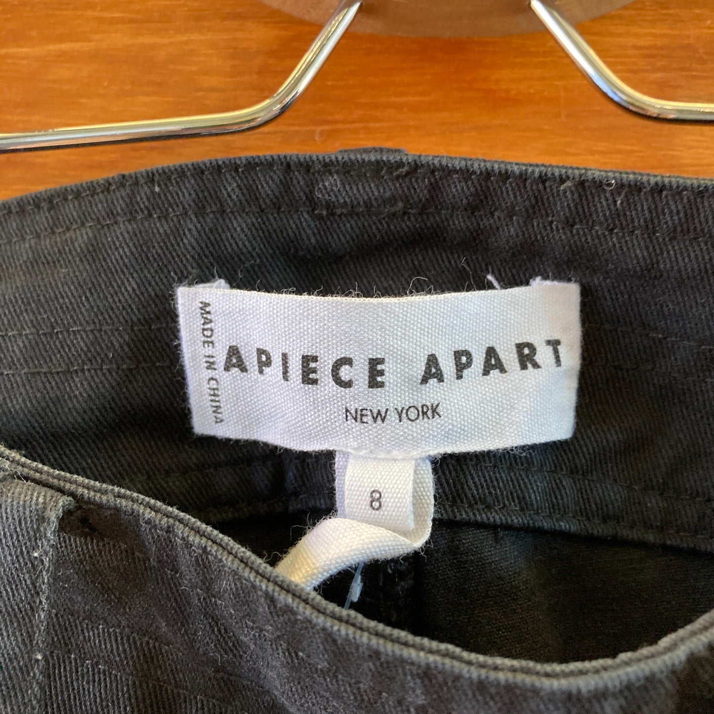 Apiece Apart Black High Waisted Wide Leg Cotton Pants - Size 8 - 0715MW