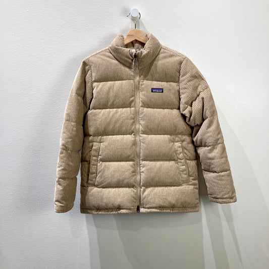 Patagonia Tan Khaki Cord Fjord Down Puffer Coat Jacket - Size S - 0312IG