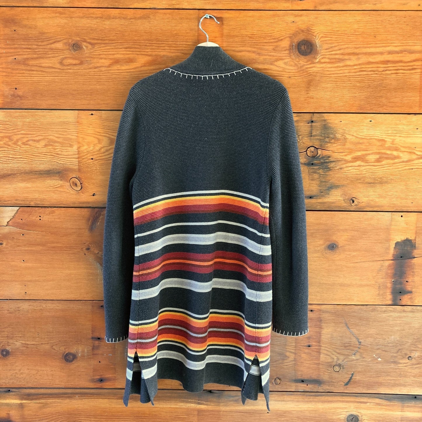 M - Pendleton Striped National Parks Wool Cotton Blend Cardigan Sweater 1001PP