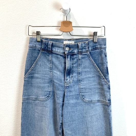 Frame Modern Pocket Wide Leg Jeans in Carpenter Wash - Size 27 - 1110JS
