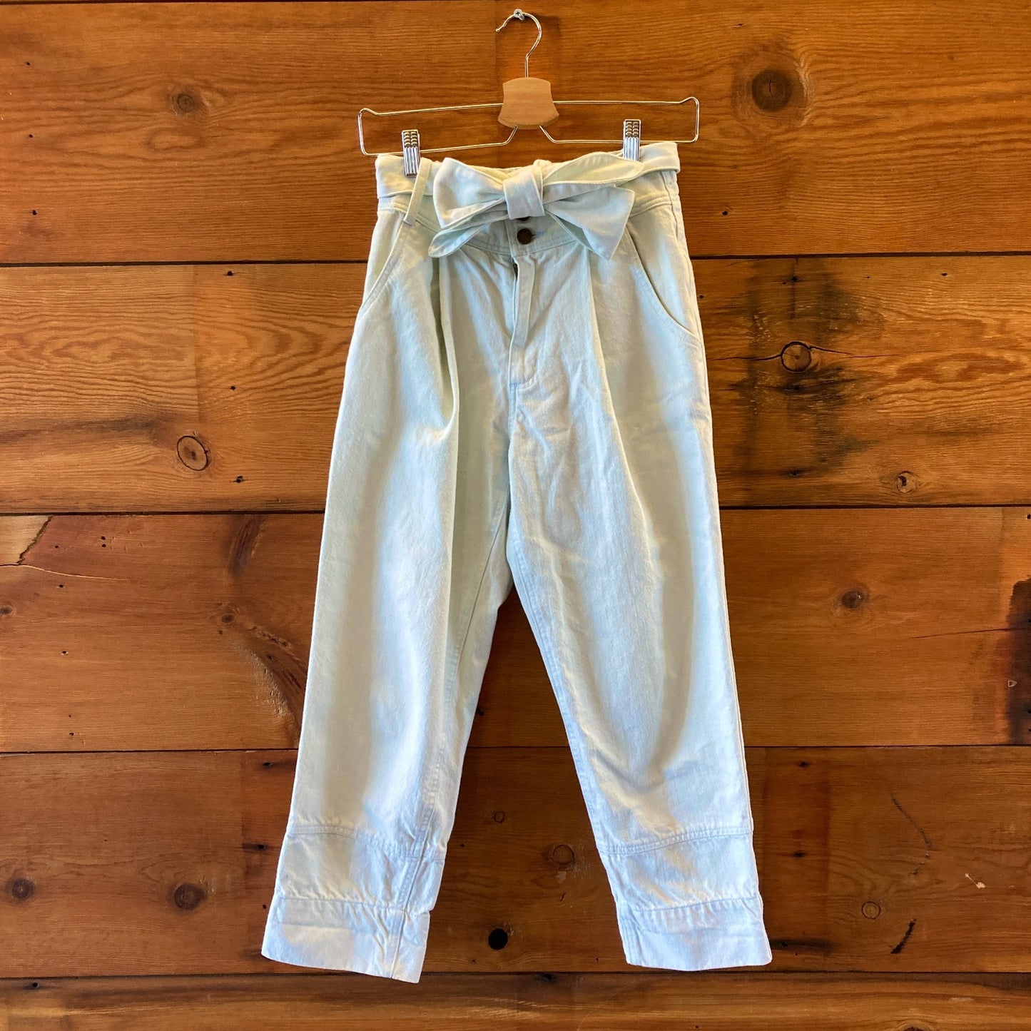 Apiece Apart Pale Blue Belted High Rise Tapered Jeans - Size 4 - 0317SB