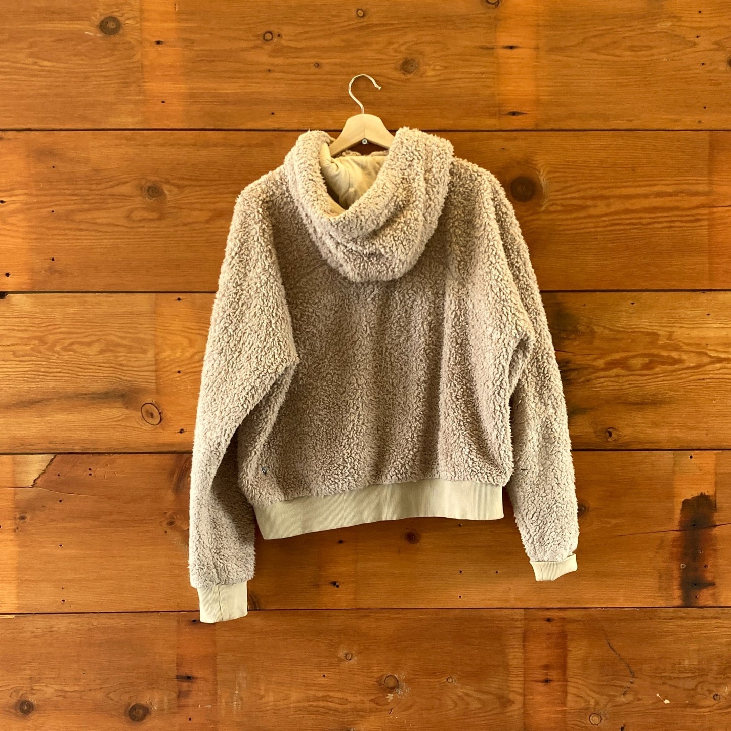Lululemon Tan Oh So Sherpa Half Zip Hoodie Sweatshirt - Size S / M - 0606RO