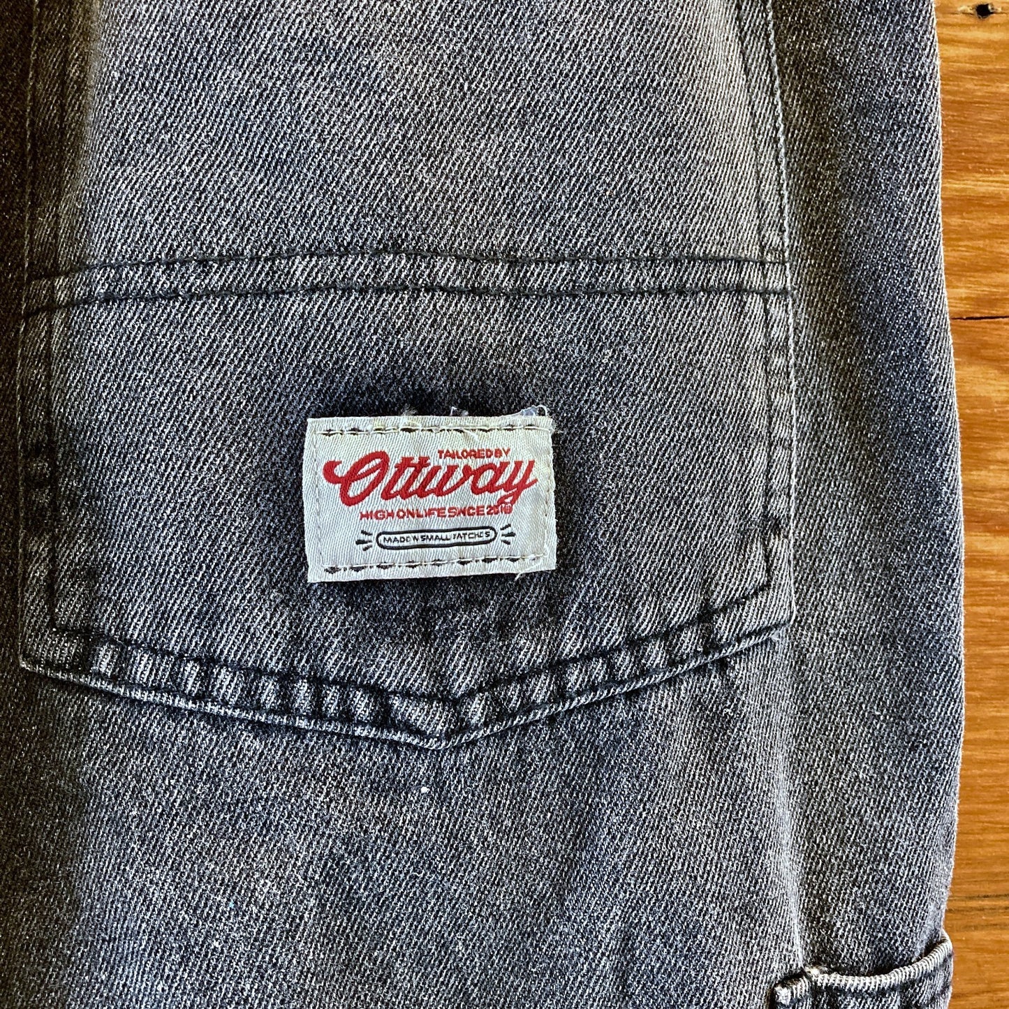 Ottway Gray Baggy Elastic Waist Carpenter Pants - Size XS - 0312IG