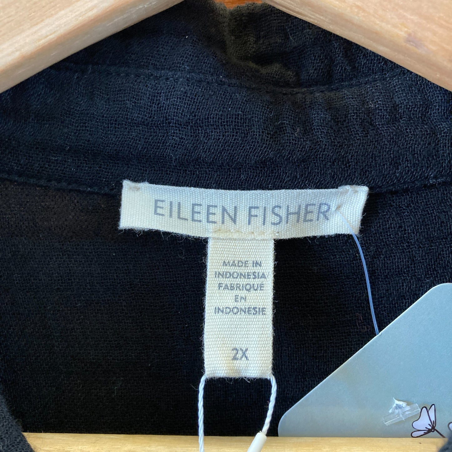 Eileen Fisher Black Short Sleeve Gauze Cotton Jumpsuit - Size XXL - NEW - 1206HP