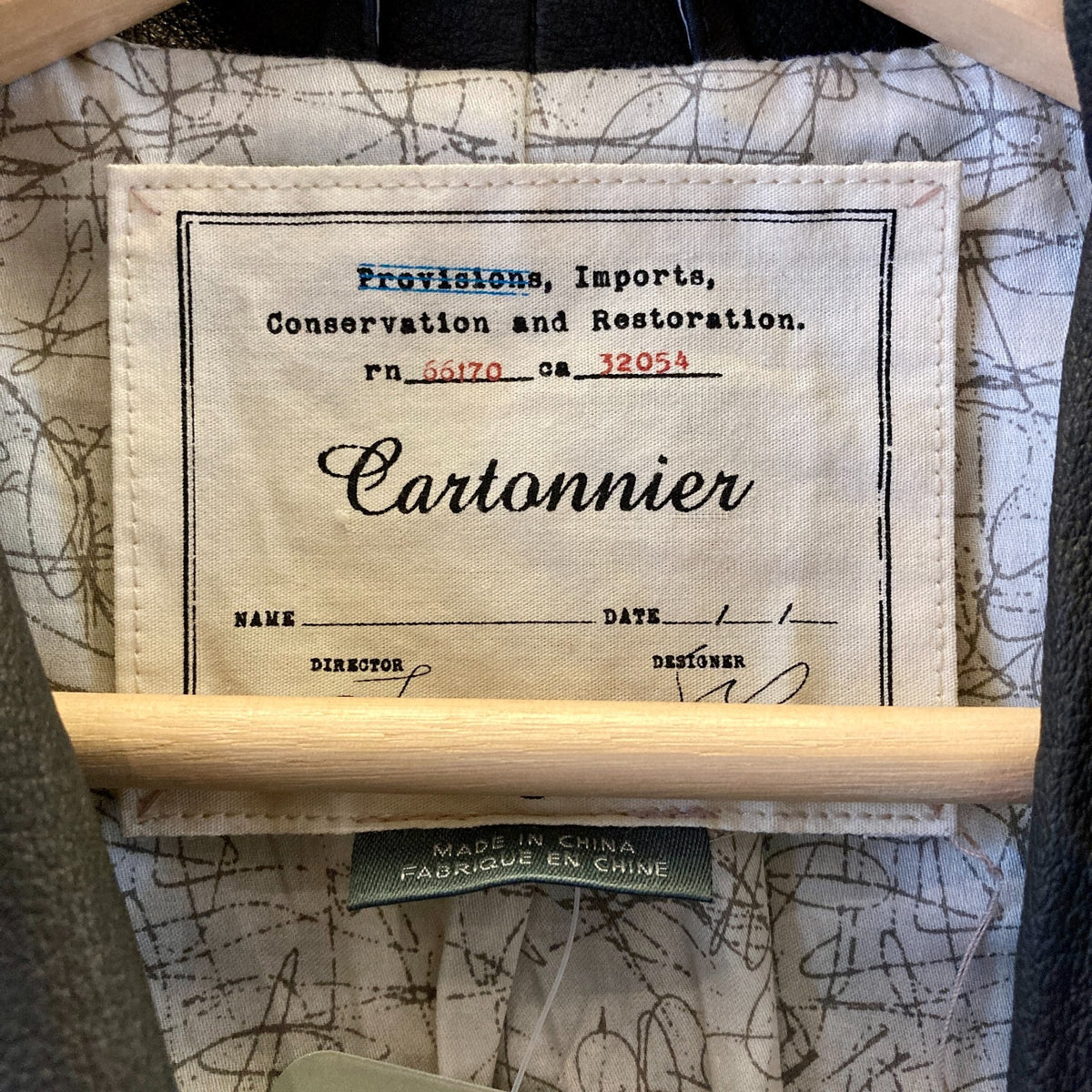 Cartonnier Anthropologie Black Leather Draped Moto Wrap Jacket - Size M - 1103ES
