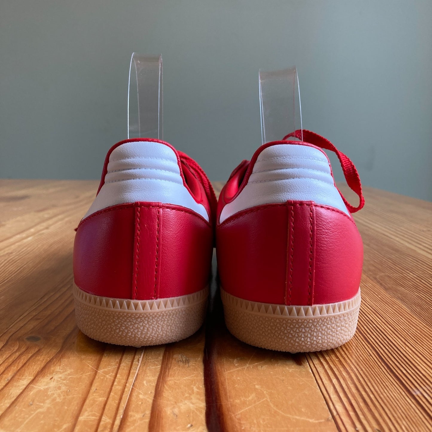 Adidas Red Leather Samba OG Womens Low Top Shoes - Sz 9.5 - NEW w/ Box - 1206HP