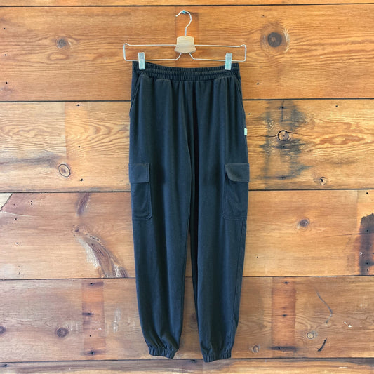 XS - Vuori Black Boyfriend Cargo Sweatpant Womens Drawstring Jogger Pants 0312IG