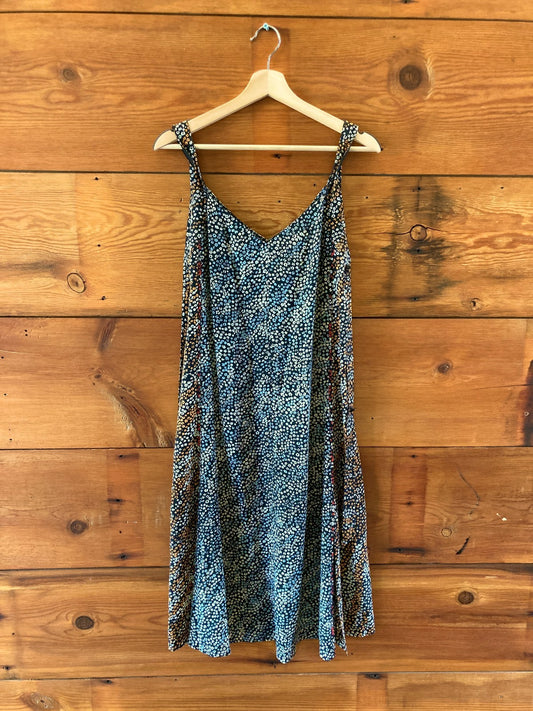 Rag & Bone Black Silk Floral Patterned Sleeveless Midi Dress - Size XS - 0320HJ