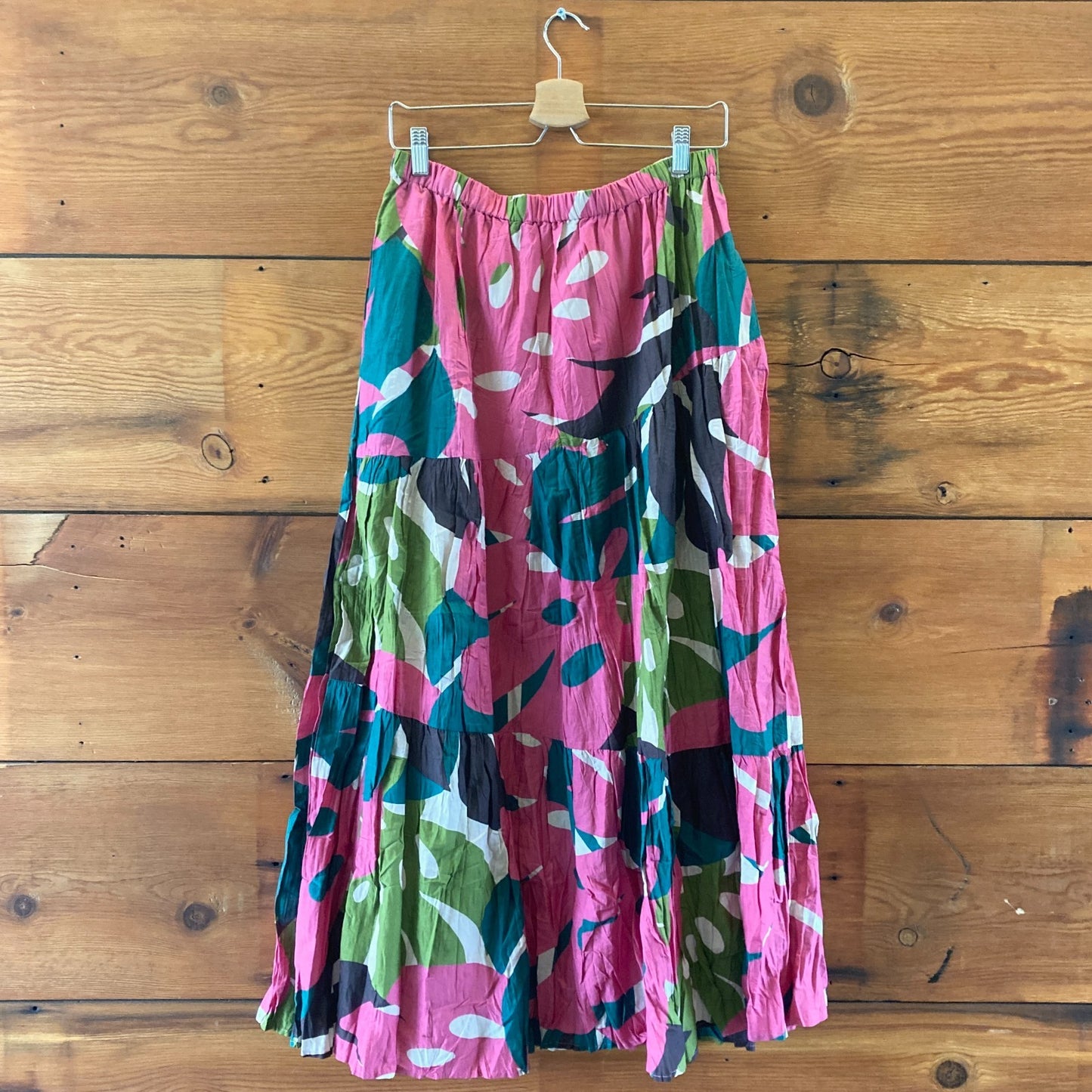 Velvet Graham & Spencer Patterned Tiered Maxi Skirt - Size M - NEW - 4427SC