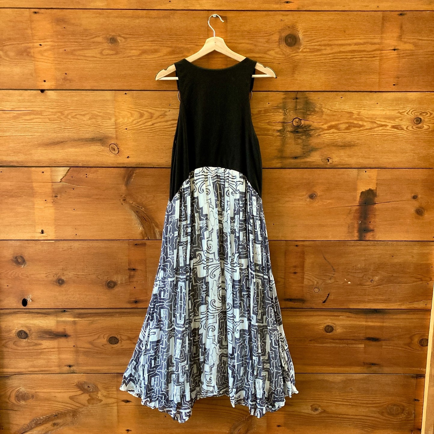 by Anthropologie NEW Black Pattern Scoop Neck Maxi Dress - Size M - 0610MB