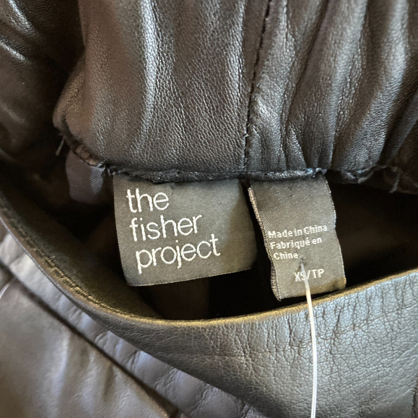 The Fisher Project Eileen Fisher Black Leather Mini Skirt - Size XS - 0209SB
