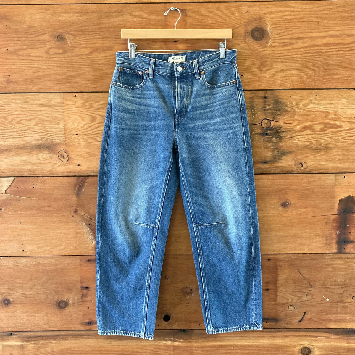 Madewell Medium Wash High Waisted Darted Barrel Leg Jeans - Size 25 - 0320AE