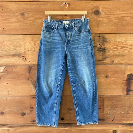 Madewell Medium Wash High Waisted Darted Barrel Leg Jeans - Size 25 - 0320AE