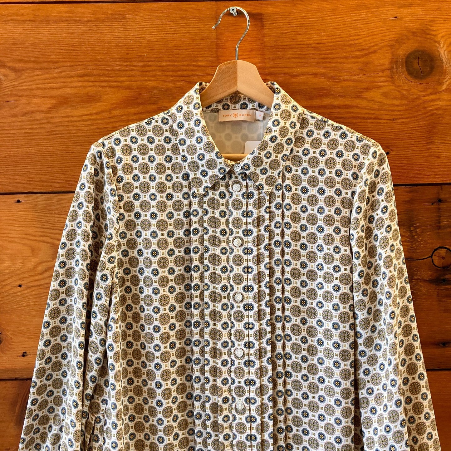 8 - Tory Burch $315 Cora Patterned Button-Up Long Sleeve Dress 75266 0911EE
