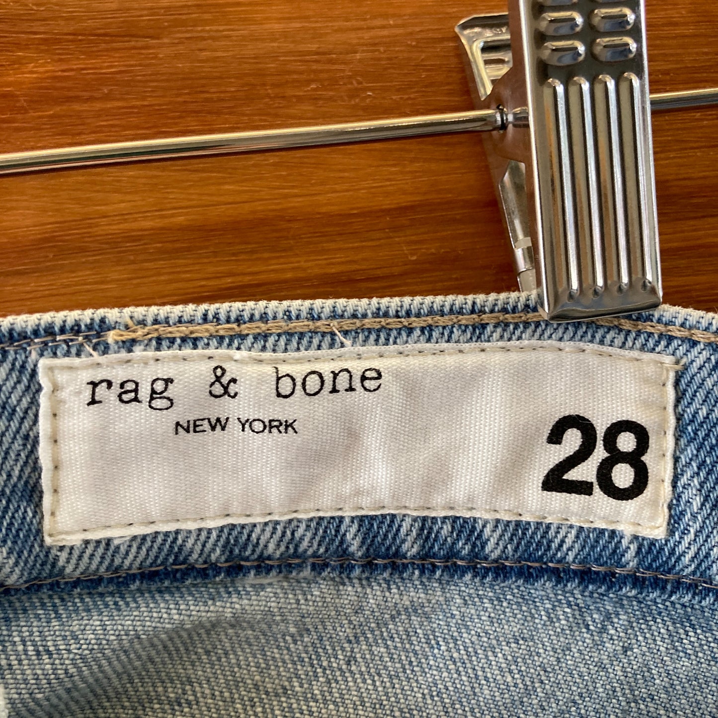 Rag & Bone Light Wash Denim High Rise Straight Leg Jeans - Size 28 - 1122KP