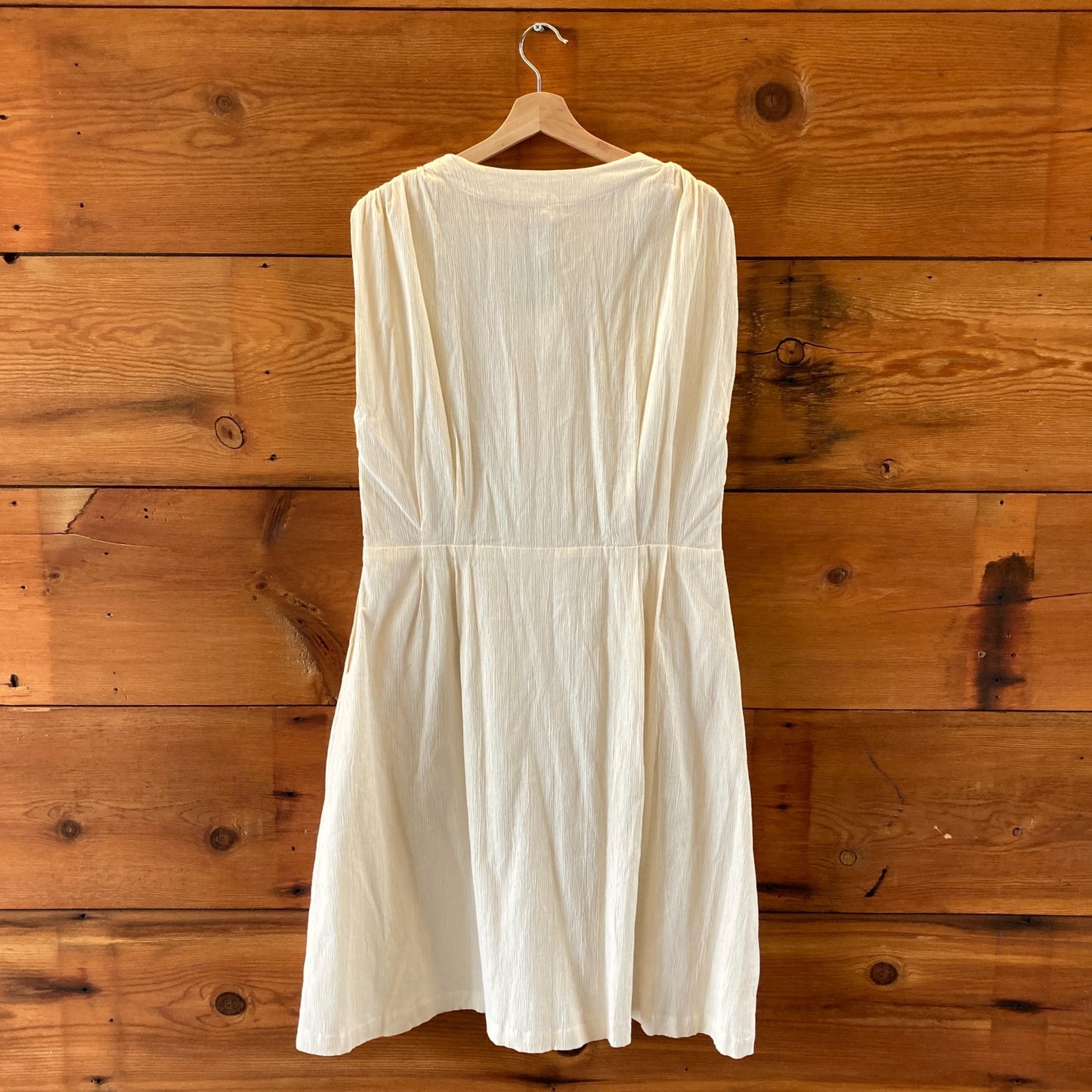 Archerie $295 Cream Cotton Crepe Angelique Dress - Size 12 - NEW - 0416JW