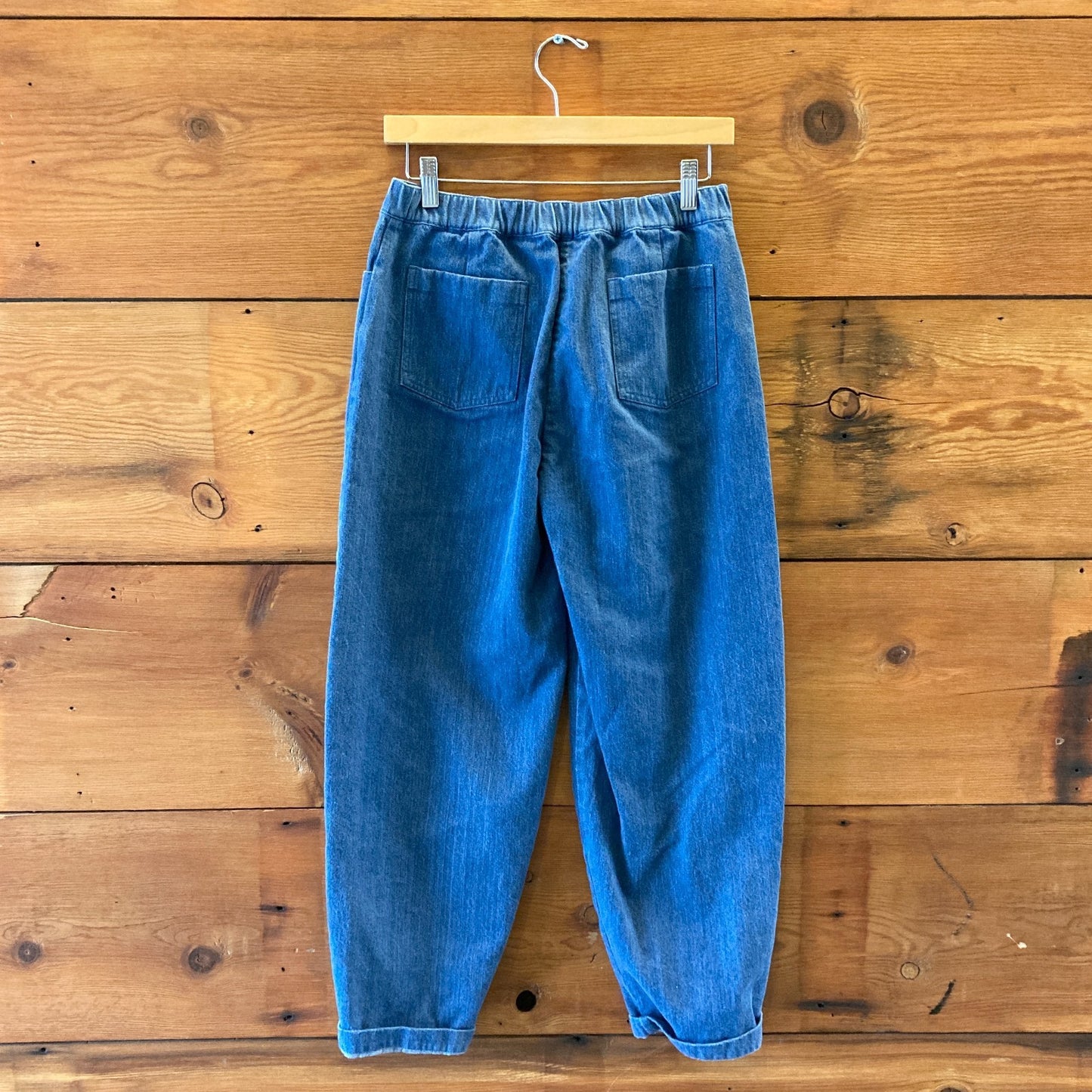 S - Mollusk California Elastic Waist Balloon Leg Cotton Jeans 0627LH