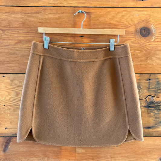 M / L - Sezane Caramel Brown Tania Wool Mini Skirt 0916VB