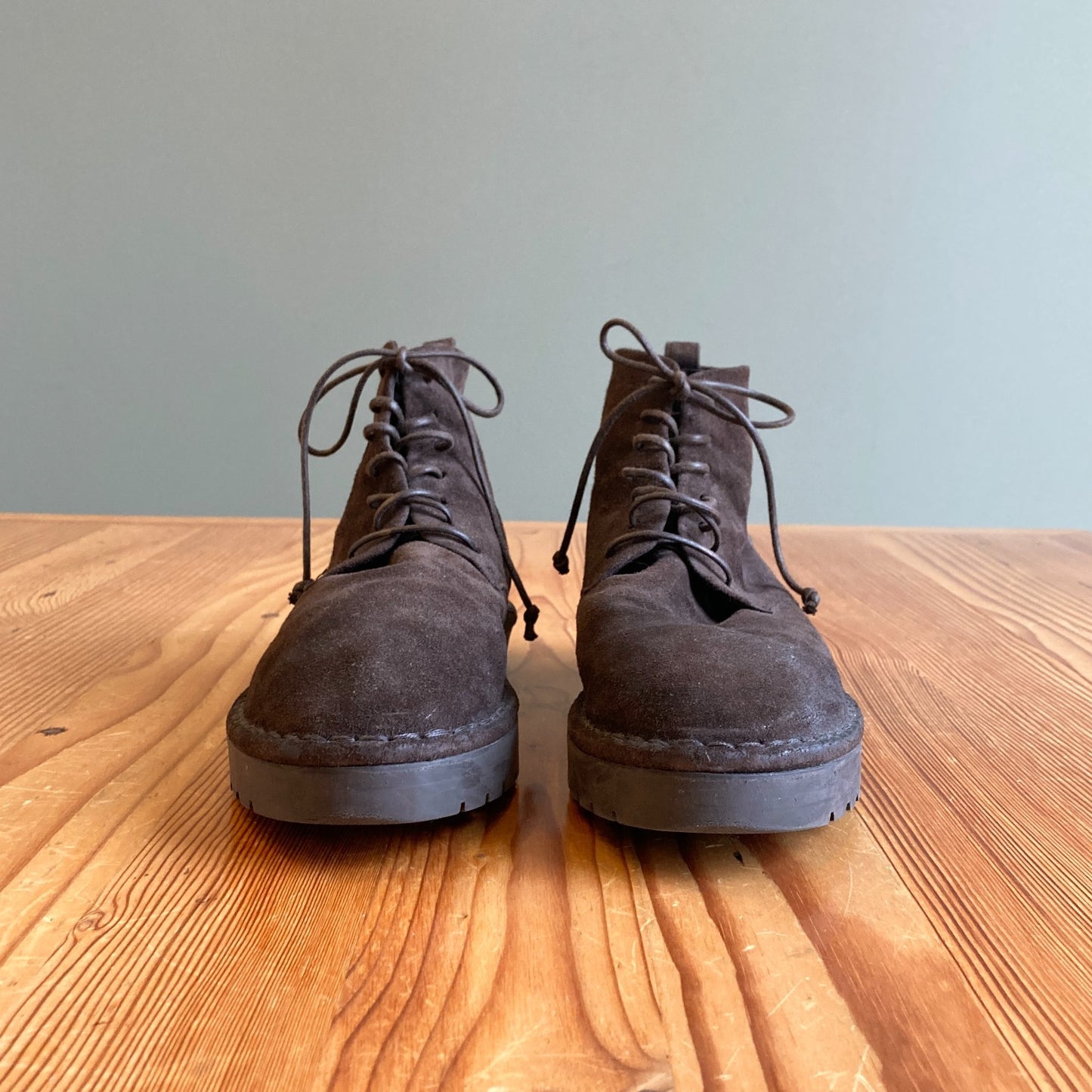 40 / 10 US- Marsell $460 Dark Brown Suede Sancrispa Alta Boots NEW w/ Box 1231SH