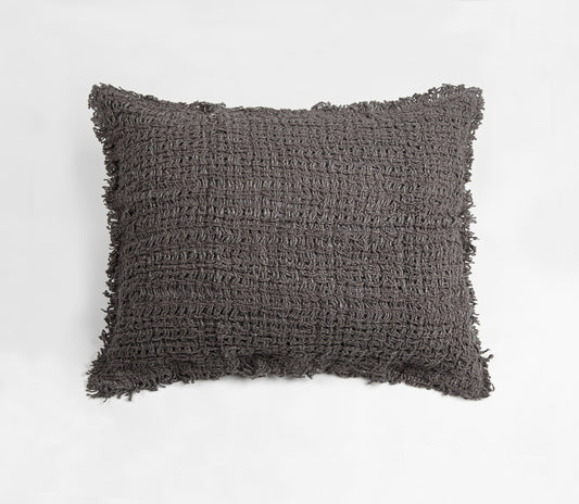 Amity Home $122 Charcoal Trawick Linen Standard Sham Pillowcase NEW - 4427SC