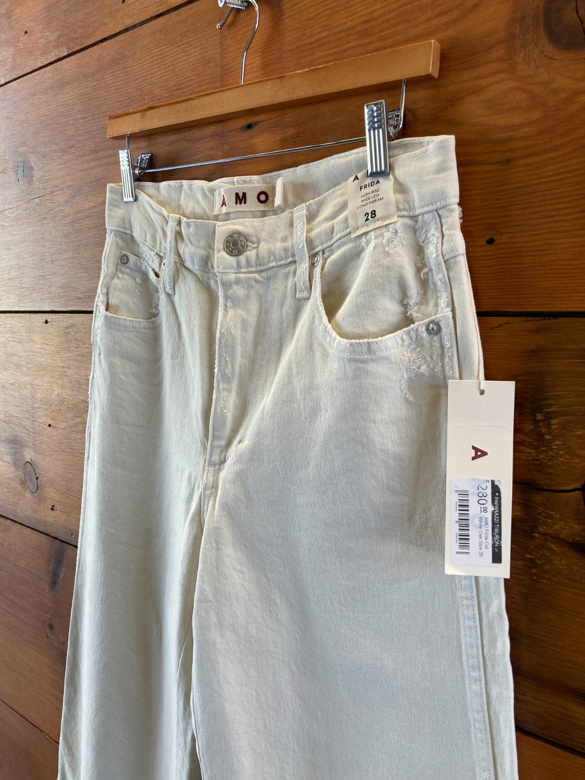 Amo $288 White Oak Wide Leg Frida High Rise Jeans - Size 28 - NEW - 4427SC