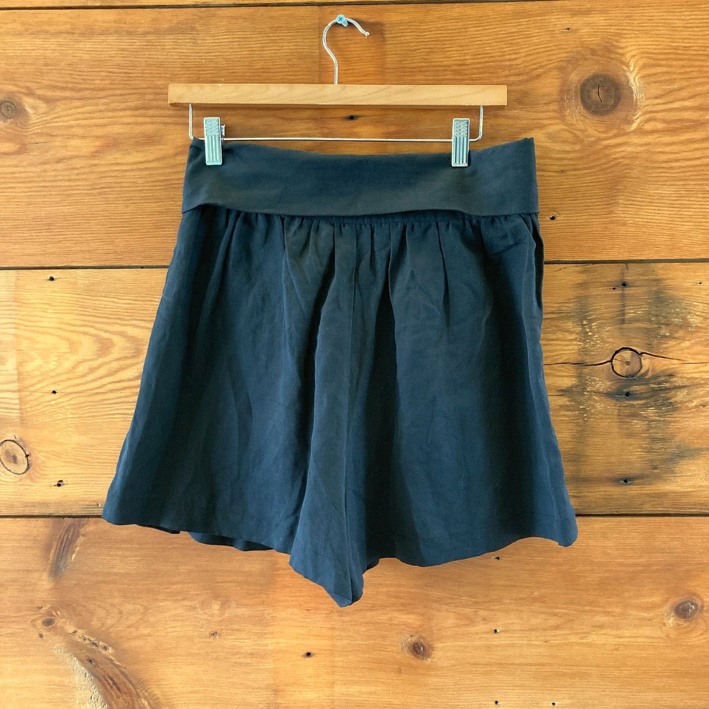 Ulla Johnson Black Linen Blend Tie Waist Martim Pleated Shorts - Size 8 - 1103ES