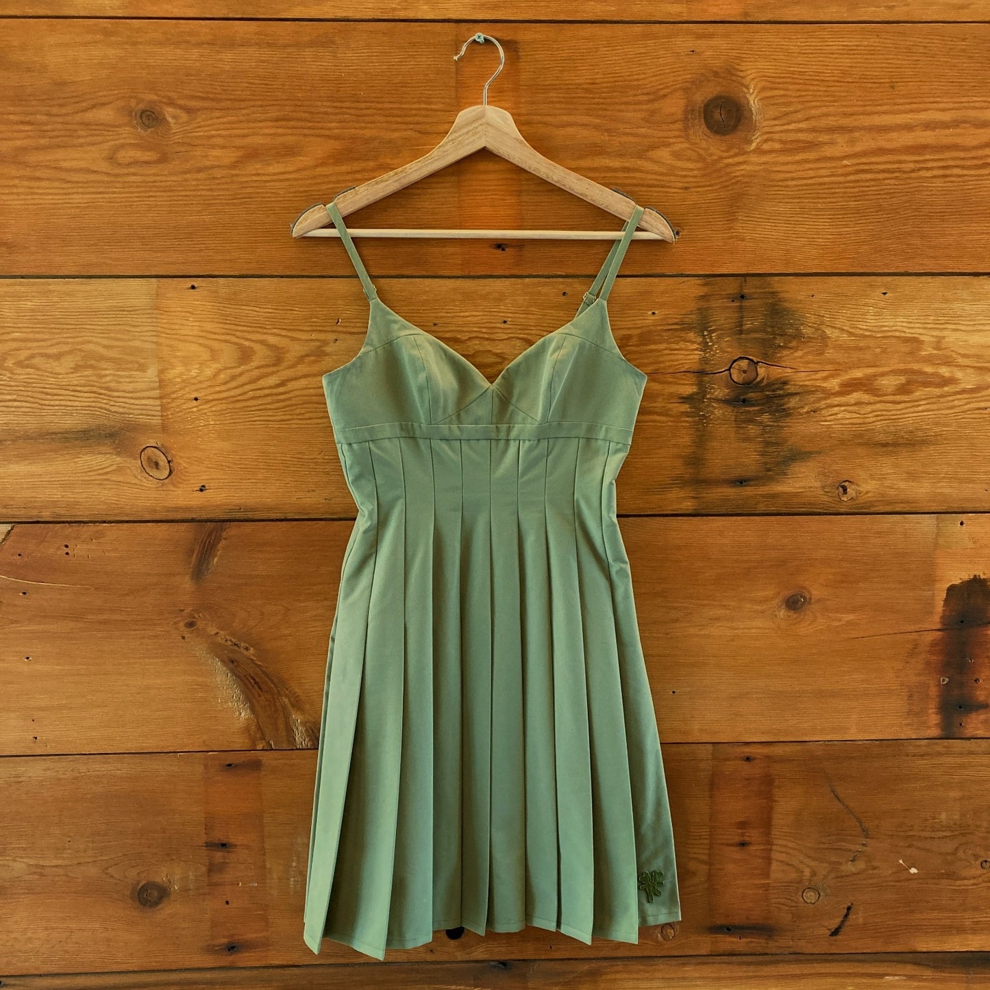 Heaven Marc Jacobs Military Green Pleated Mini Dress - Size XS - 1030SF