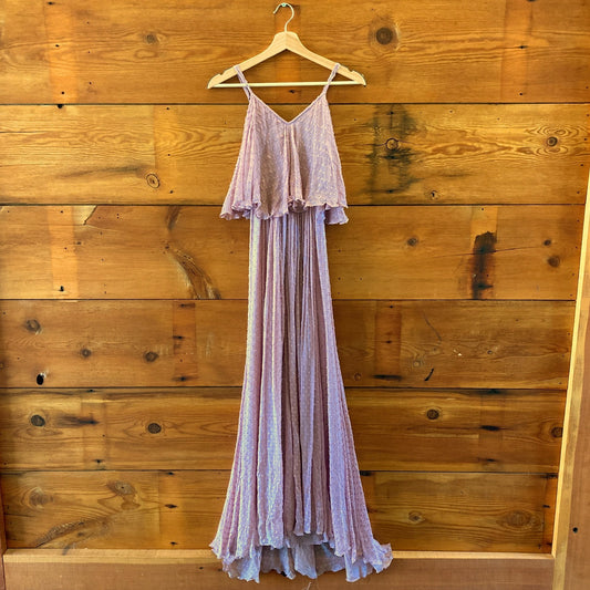 Mes Demoiselles Mauve Sleeveless Layered Maxi Dress - Size 34 / XS - 0715IM