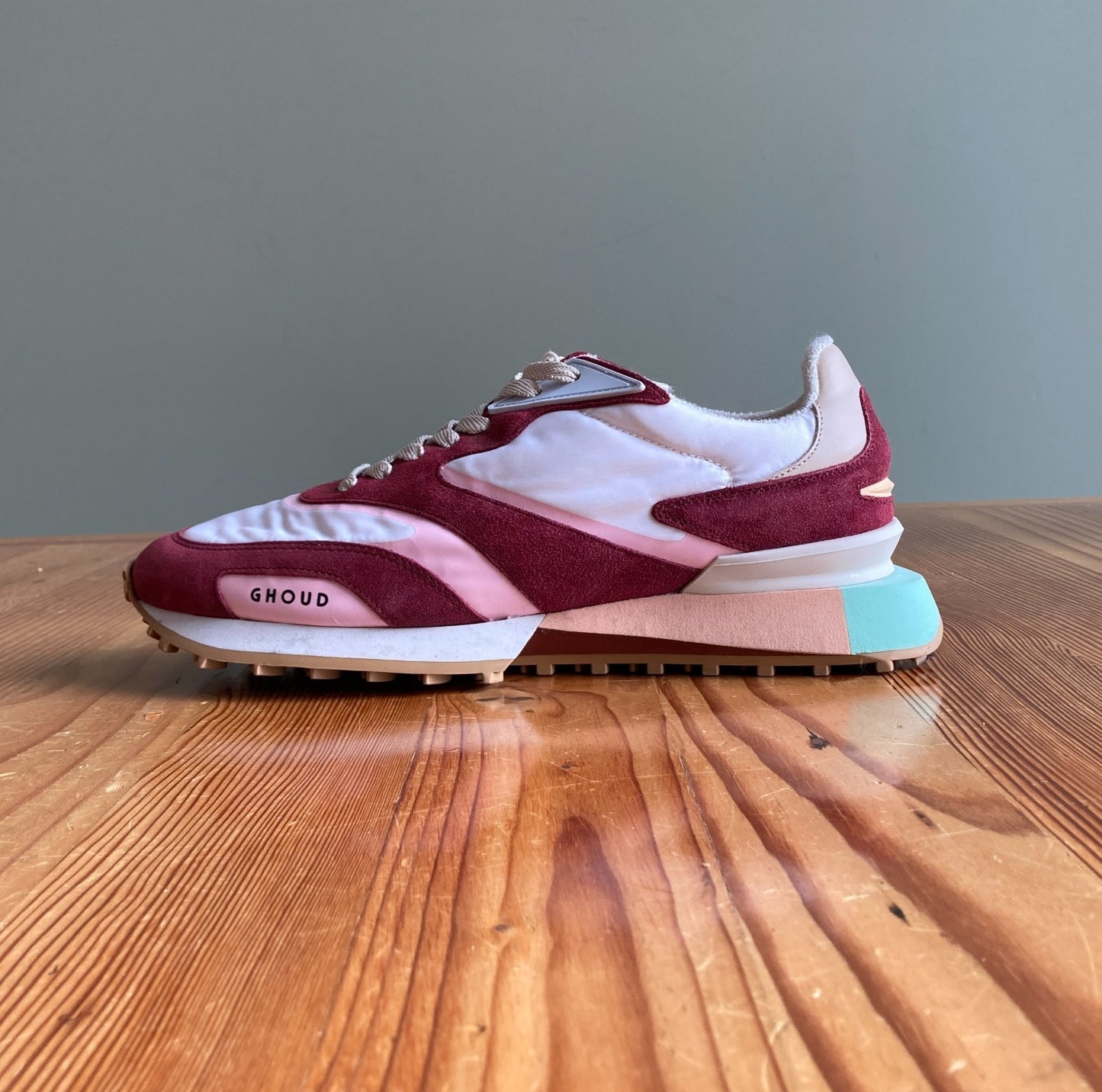 41 / 10.5 - Ghoud Burgundy Unique Sole Venice Sneakers Shoes 1124TA