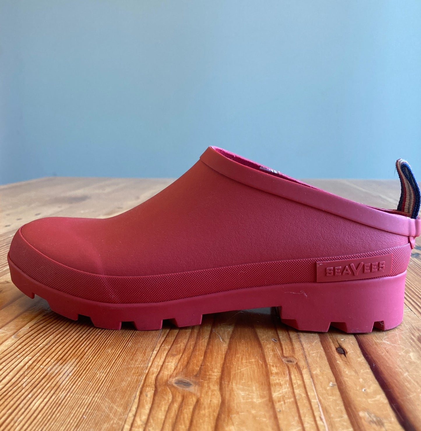 Seavees Tomato Red Rubber Bodega Clog Shoes w/ Box - Size 8 - 0415AU