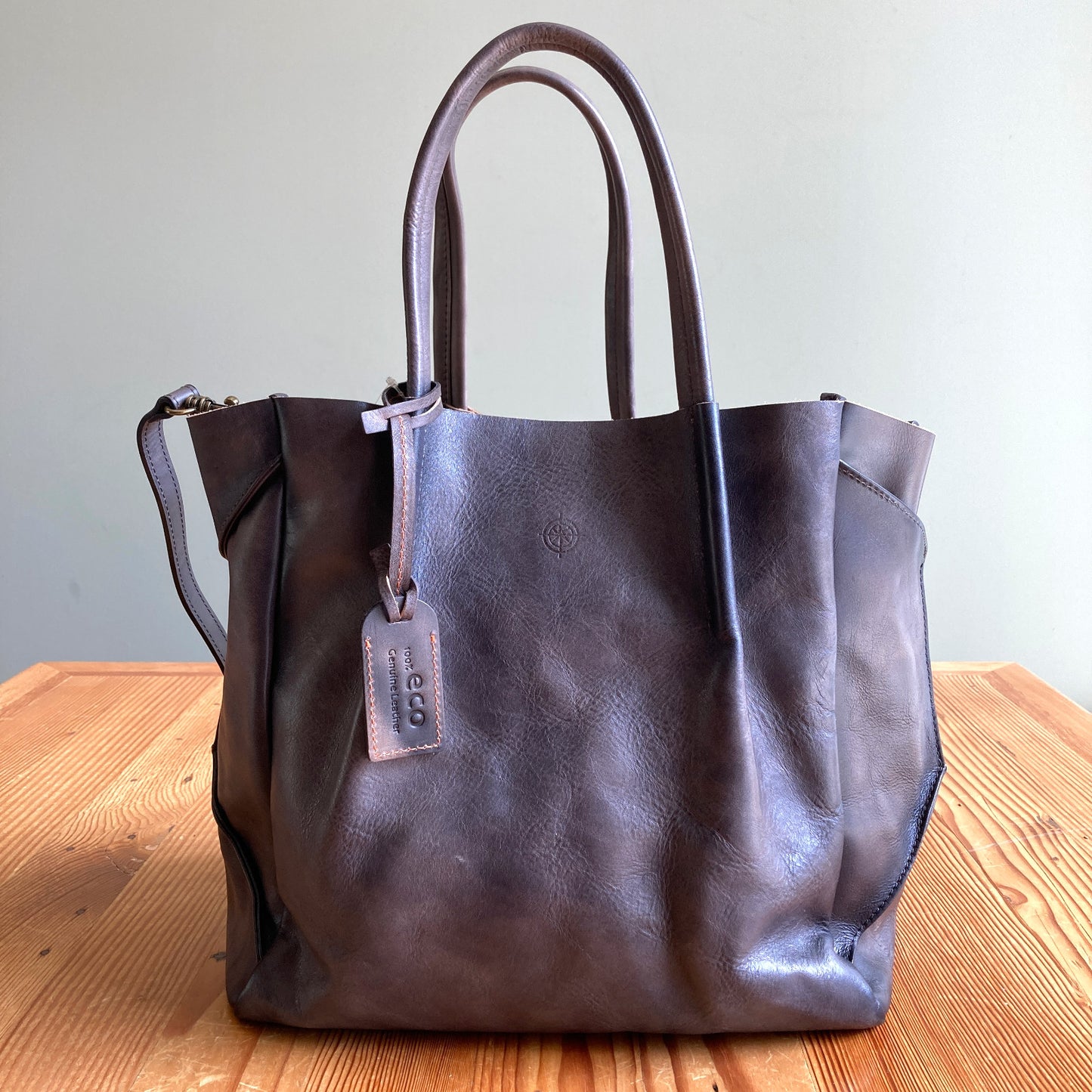 Old Trend $286 Gray Leather Sprout Land Removable Liner Purse - NEW - 1002MG