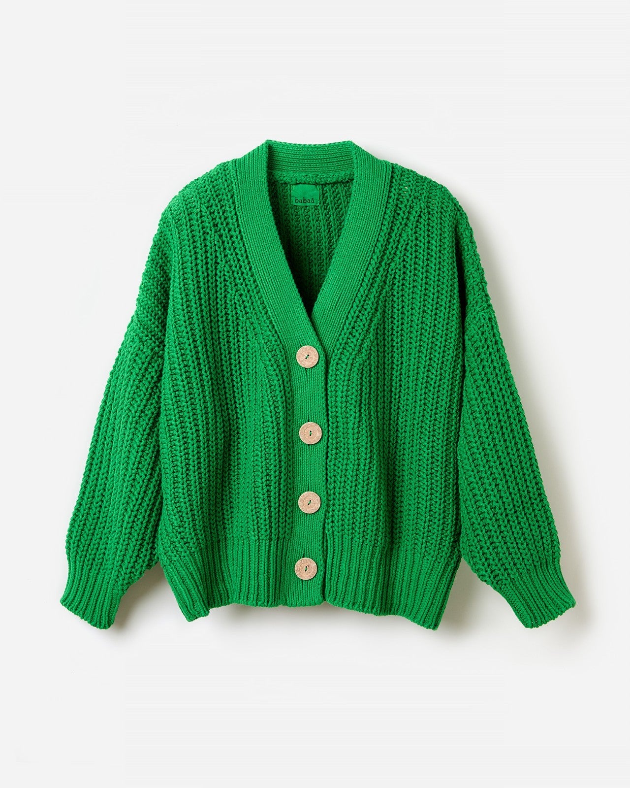 Babaa Wild Fern Cotton Button Up No 18 Cardigan Sweater - One Size - 0301JL
