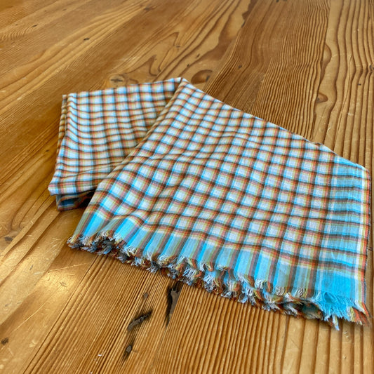 Moismont Orange Plaid NEW Bandana Scarf 0416JW