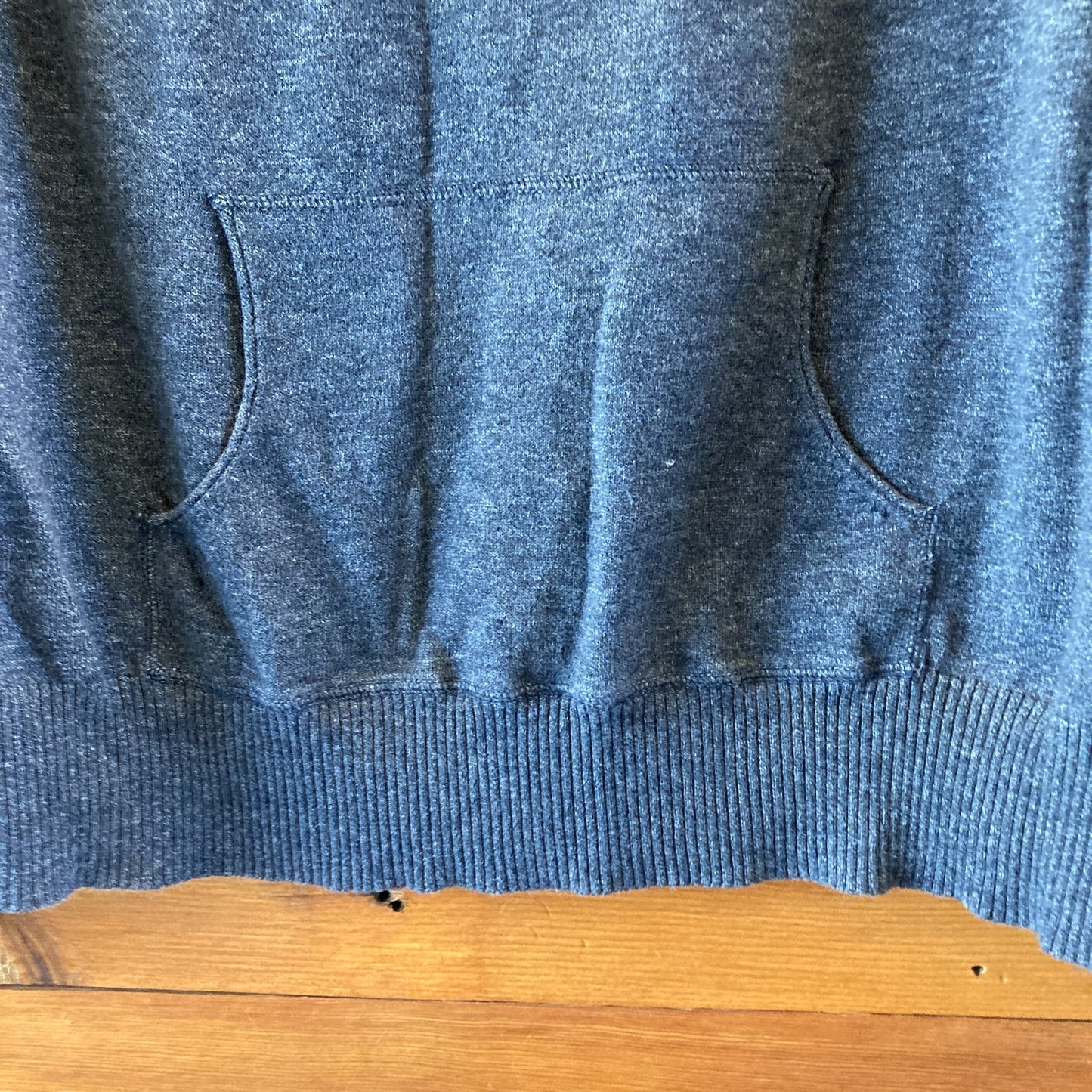 Nili Lotan Blue Roll Neck Front Pocket Cotton Sweater - Size S - 4427SC