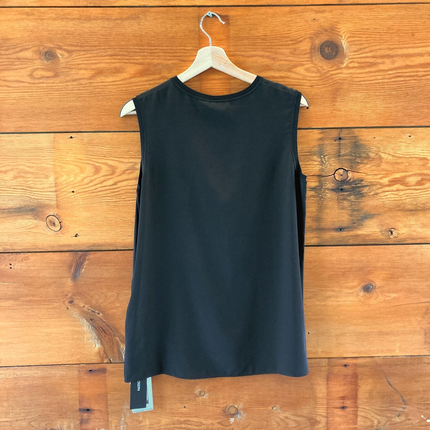 Joseph $365 Black Crepe De Silk Bley Tank Blouse - Size 38 / M - NEW - 4427SC