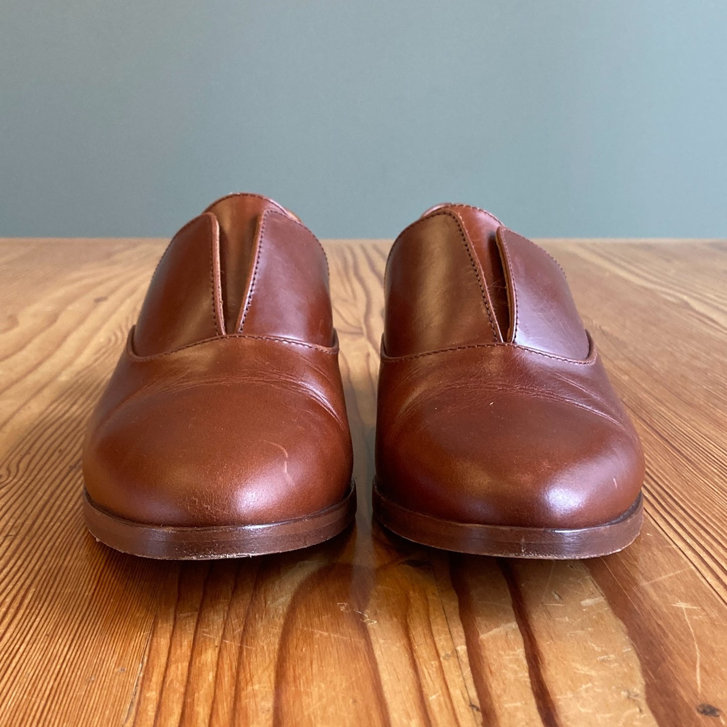 9 - Nisolo Brandy Brown Oxford 2.0 Emma D'Orsay Flats Shoes 0212SW
